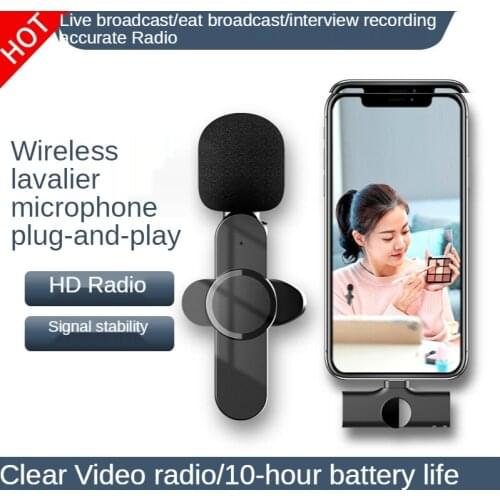 Lavalier wireless radio microphone black technology internet celebrity mobile phone live small microphone video shooting