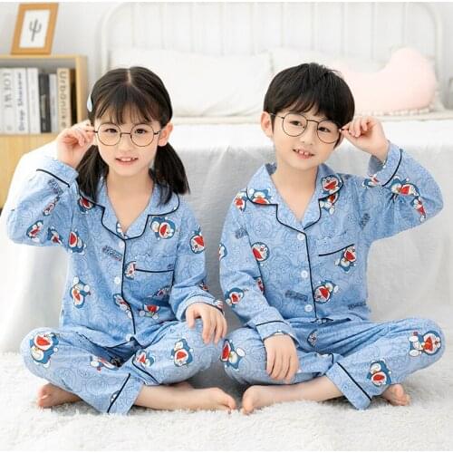 New Printed Pajamas Set for Children Homewear Tracksuit Autumn Winter Long Sleeve Kids Boy Nightwear Pijama Girls Sleepwear Suit