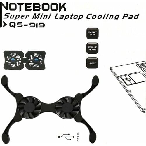 Foldable USB Port Mini Octopus Notebook Double Fan Cooler Cooling Pad Stand For 7-15 INCH Laptop