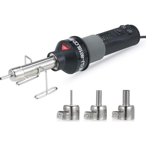 450W Portable Temperature-Controlled Soldering Heat Gun 450℃ Hot Air Rework Station SMD Desoldering Tool LCD Digital Display