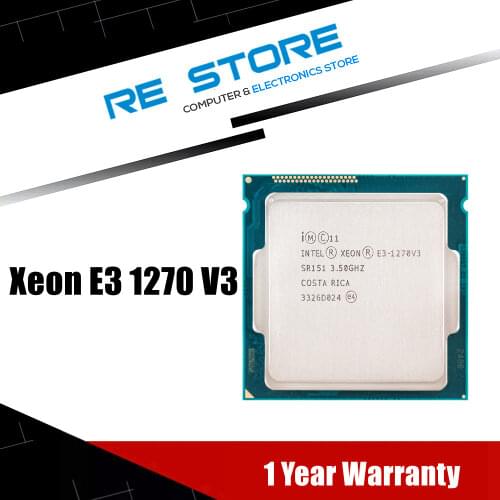 Used Intel Xeon E3 1270 V3 Processor 3.5GHz LGA1150 8MB Quad Core CPU SR151