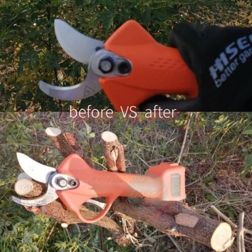 Garden Lithium Battery Electric Pruning Shears Fruit Picking Artifact Flower and Fruit Tree Labor-Saving Shears Built-In Scissor