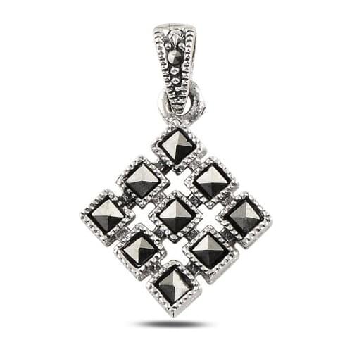 Silver 925 Sterling Marcasite Pendant