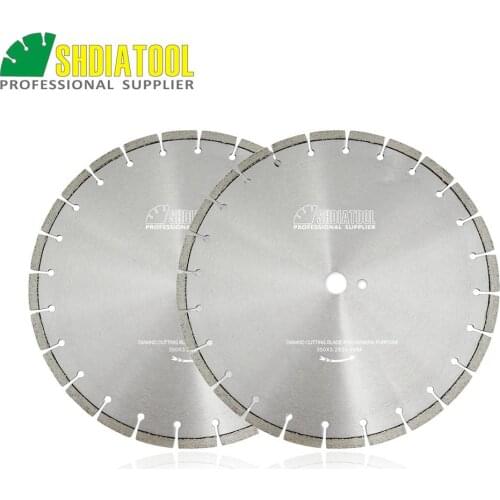 SHDIATOOL 2pcs 14inch/350MM Laser Welded Diamond Blades For Hand-held Saw Good Quality Cutting Disc Diamond Wheel Disk Saw blade