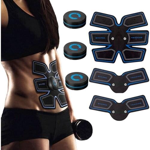 Abdominal Muscle Trainer Stimulator ABS EMS Massager Electrostimulation Body Slimming Training Vibration Fitness Machine Unisex