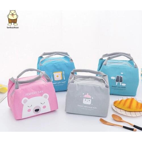 Cartoon Animal Lunch Bag Tote Thermal Food Bag 2021 Fashion Women Kids Lunchbox Picnic Supplies Insulated Cooler Bags 21*17*15cm