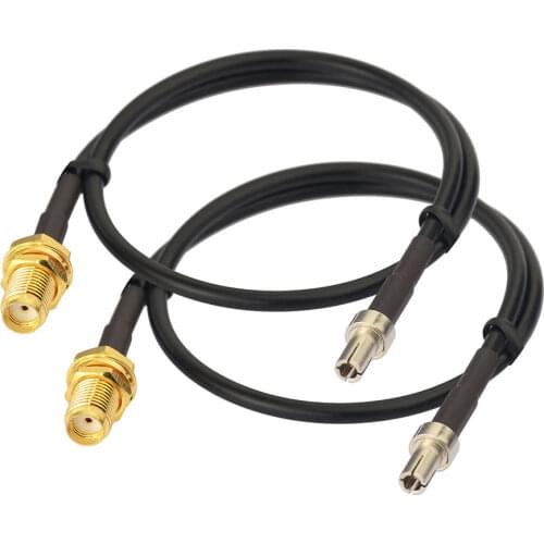 Superbat SMA Jack to TS9 Pigtail Cable 20cm 8 inch (2-Pack) for 4G LTE Mobile Hotspot MiFi Router Cellular Broadband Modem USB M