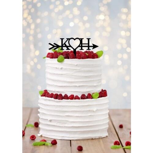 Wedding Cake Topper - Wedding Decor - Personalized Cake Topper - Initials Cake Topper - Personalized Wedding - Acrylic Cake Topp