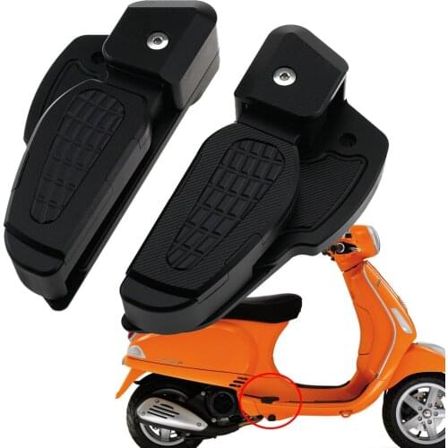 CNC Rear Passenger Floorboards FootBoards Foot Pegs for Vespa Primavera 150 Sprint Motorcycle Accessories