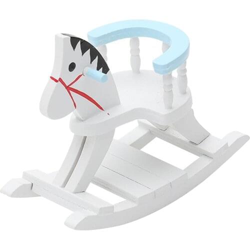 1/12 Doll House Horse Chair Model Baby Doll Furniture Scenery Decoration