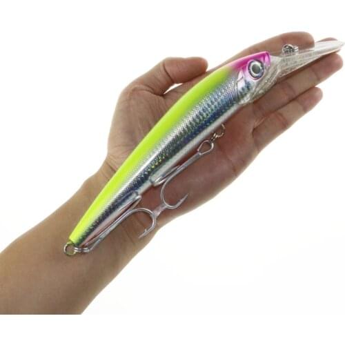 1Pcs Deep Diving 5m Big Minnow Bait Artificial Bait 18cm 86g Wobbler Trolling Lure Long Tongue Swimbait Sea Boat Fishing Lure