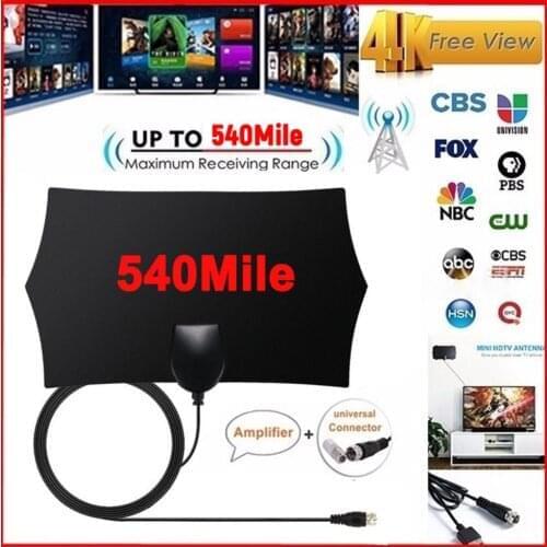 2021 new Indoor Digital HDTV antenna TV 500 Miles Radius Amplifier DVB-T2 isdb-tb clear satellite dish signal receiver Aerial