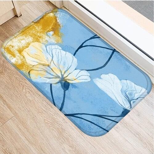 40x60cm Cute Diy Print Floor Mat Bathroom Ground Mat Slip Door Bath Pad Rug Living Room Kitchen Carpet Home Decor