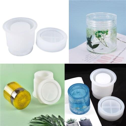 Large Size Storage Box Resin Silicone Mold For Jewelry Making Round Column Mold DIY Crystal Epoxy UV Gift Box Jewelry Tools