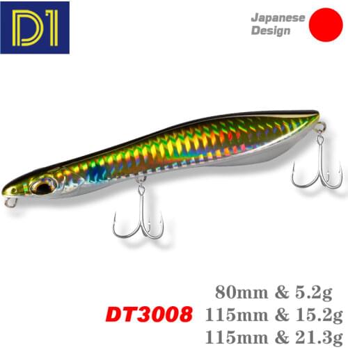 D1 Snakehead Pencil Lure Popper Wobblers Fishing Lures 5.2g 15.2g Floating 21.3g Sinking Hard Baits Long casting Good Action