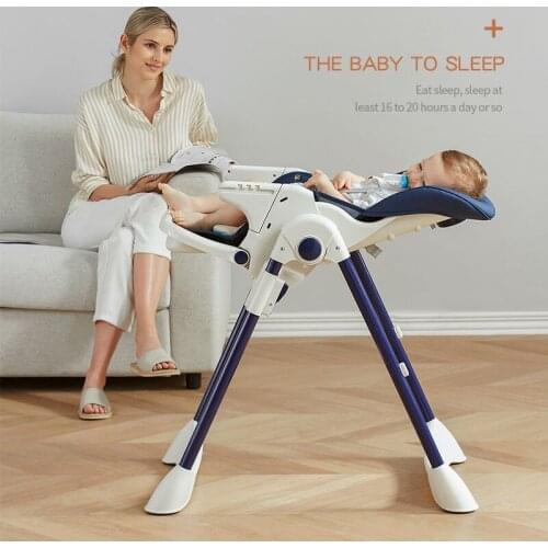 Luxurious Multi-Function Reclining Baby High Chair With Wheel Childrens Dining Table Chair Baby Sleeping Chair Easy Set Up
