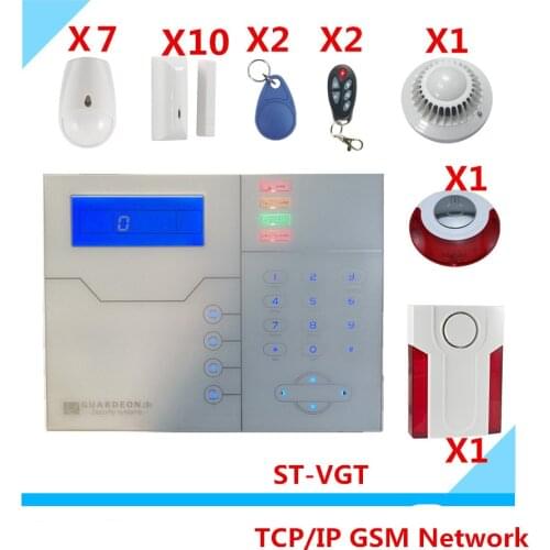 Free Shipping Wireless TCP/IP GSM Alarm System Home Security Alarm System Smart Alarm System with External Siren