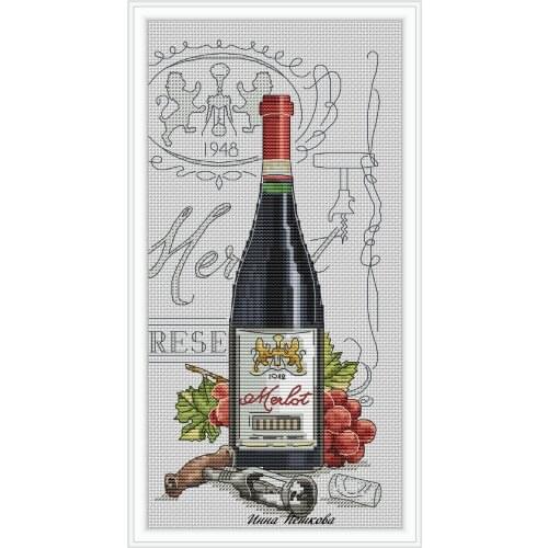 -fruit wine series-plum wine 23-36 Cross Stitch Kit Package Greeting Needlework Counted Kits Embroidery cross stitch set