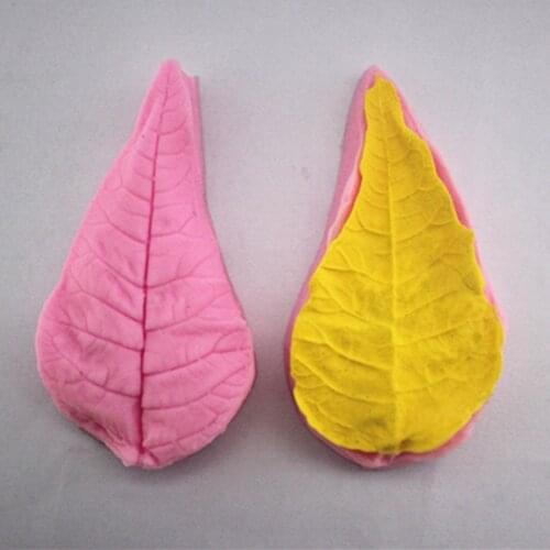 Long leaf shape clay mould fondant cake molds soap chocolate mould for the kitchen baking