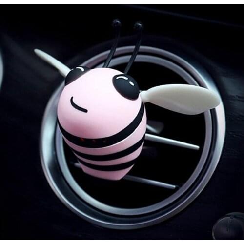 The Car Interior Is Empty By The Bee Solid Aromatherapy Container Cute Car Fragrance Car Universal Deodorant Breathable Perfume