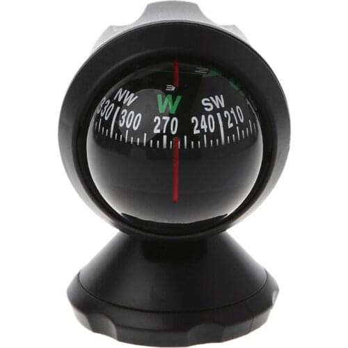 Mini Car Compass Flexible Navigation Dashboard Auto Ball Cup Vehicle Adhesive