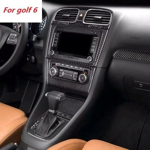 Real Carbon Fiber Interior Cover Trim Kit Fit For VW Golf 6 MK6 GTI R 2008-2012