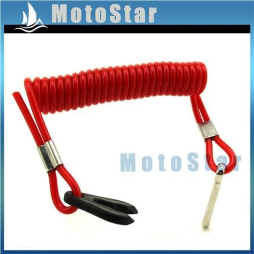 Red Safety Tether Lanyard Cord For Stop Kill Switch Jet Ski Boat Yamaha Raptor Banshee Blaster ATV Quad