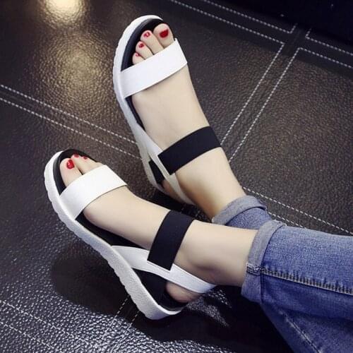 Summer Sandals For Women New Shoes Peep-toe Sandalias Flat Shoes Roman Sandals Shoes Woman Mujer Ladies Flip Flops Footwear