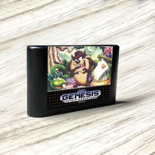 Taz-Mania - USA Label Flashkit MD Electroless Gold PCB Card for Sega Genesis Megadrive Video Game Console