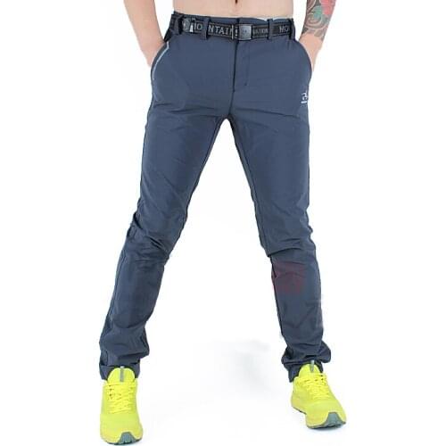 Men`s spring summer quick-dry waterproof slim thin elastic hiking pants mens sweat absorption breathable Trekking cycling pants