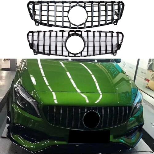 Front Bumper Racing Grill Billet Grille Cover For Mercedes-Benz W176 A-Class 2016-2018 GT