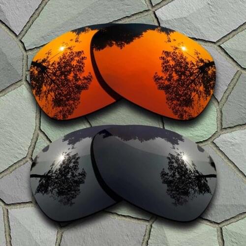 Grey Black&Red Orange Sunglasses Polarized Replacement Lenses for Oakley Crosshair 2012
