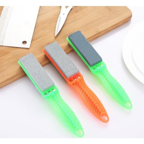 Hand Held Double Sided Knife Sharpener Professional Kitchen Sharpening Stone Grinder Knives Whetstone Sharpener Tool Dropship