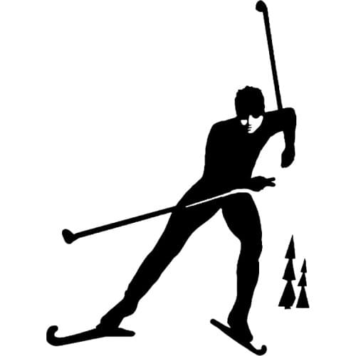 S50763# Various Sizes/Colors Car Stickers Vinyl Decal Skiing Motorcycle Decorative Accessories Creative Laptop Helmet