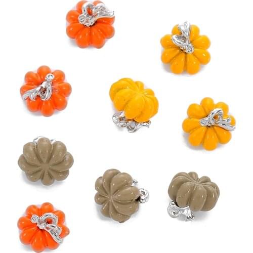 YuenZ 7pcs Candy Colors Halloween pumpkin Charm Alloy Paint Pendant for Jewelry Making DIY fit Bracelet Necklace Accessorie W54