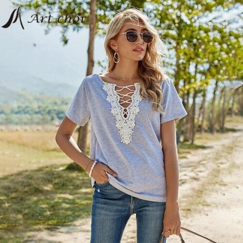 Summer Spring Elegant Fresh Sweet Hollow Out Solid Lace T-Shirts Women Ladies Loose Tops Short Short Sleeves Female Pullover