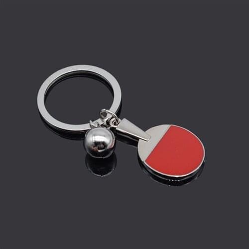 1pc Hot Sales Table Tennis Keychains Metal Key Chain Metal Key Chain For Women Men Gift Key Rings