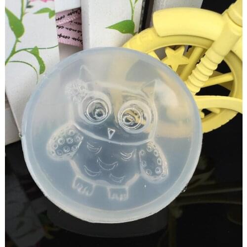 1pcs owl Liquid silicone mold DIY resin jewelry pendant necklace pendant mold Phone case patch accessories
