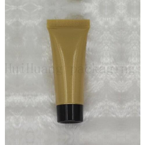 100pcs 10g black screw lid gold Empty Tubes Cosmetic Soft Tube Travel Makeup Container Squeeze Dispensing Bottle