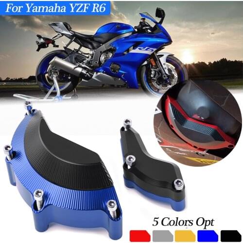 2020 YZF-R6 Engine Case Stator Cover Guard Crash Pad Frame Slider Protector for Yamaha YZF R6 600 YZFR6 2006-2021 2019 2018 2017