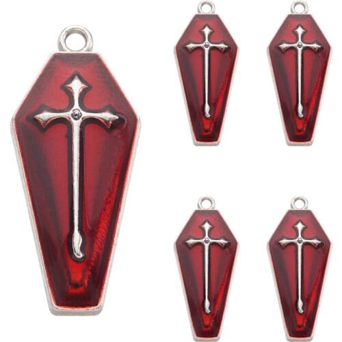 5pcs Alloy Enamel Ghost Pumpkin Bat Castle Halloween Pendants Charms for Earrings Bracelet DIY Jewelry Making Accessories