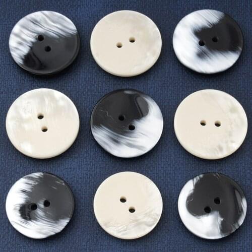 6Pcs/lot 18-28mm Color round resin button coat sweater cardigan windbreaker suit cuffs women clothes buttons C140