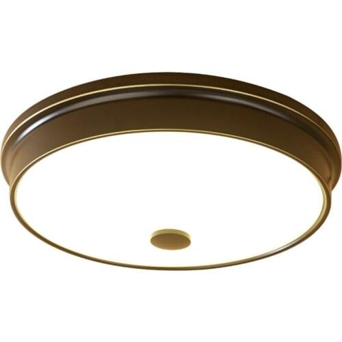 American Matte Glass Dimming Ceiling Lights Bedroom Study Balcony Circular Entrance Corridor Dining Room Ceiling Lamp Fixtures