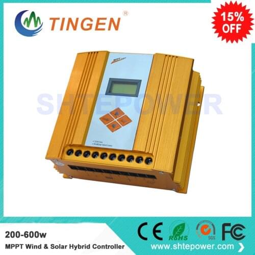 Free shipping new product MPPT Wind&Solar Hybrid Controller 12v 24v auto type 200w -600w charging controller