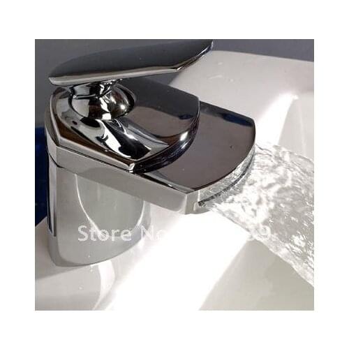Free shipping polished chrome brass Bathroom Sink Faucet single hole