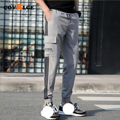 Covrlge Men Japan Style Patchwork Harem Pants Men Casual Hip Hop Joggers Male Spring Trousers Streetwear Clothes 4XL MKX081