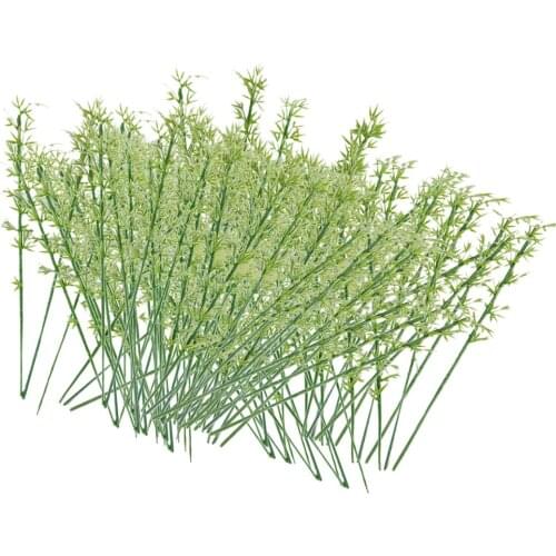 100pcs Model Trees Railroad Diorama Scenery School Background 1/75 Plastic Model Bamboo Trees - Light Green