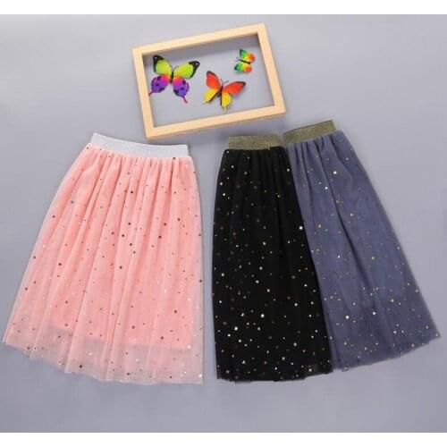 Baby Toddler Children Clothes Girls Princess Mesh Tutu Skirts Star Sequined Kids Party Dance Skirt Girl Tutus Bottoms Pettiskirt