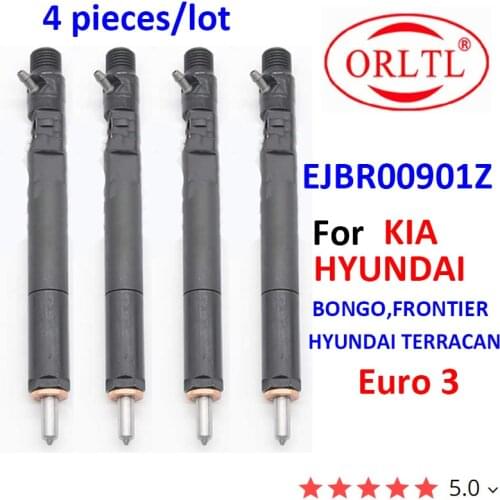 4PC Diesel Common Rail Fuel Injector EJBR00901Z R00901Z for KIA BONGO,FRONTIER HYUNDAI TERRACAN Euro 3