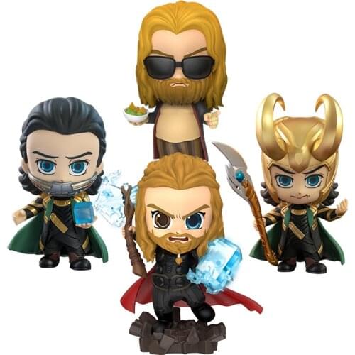 Hasbro Avengers Endgame Thor Loki COSBABY Mini Action Figure Movable Joints Soldier Toys